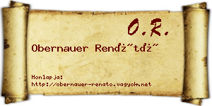 Obernauer Renátó névjegykártya